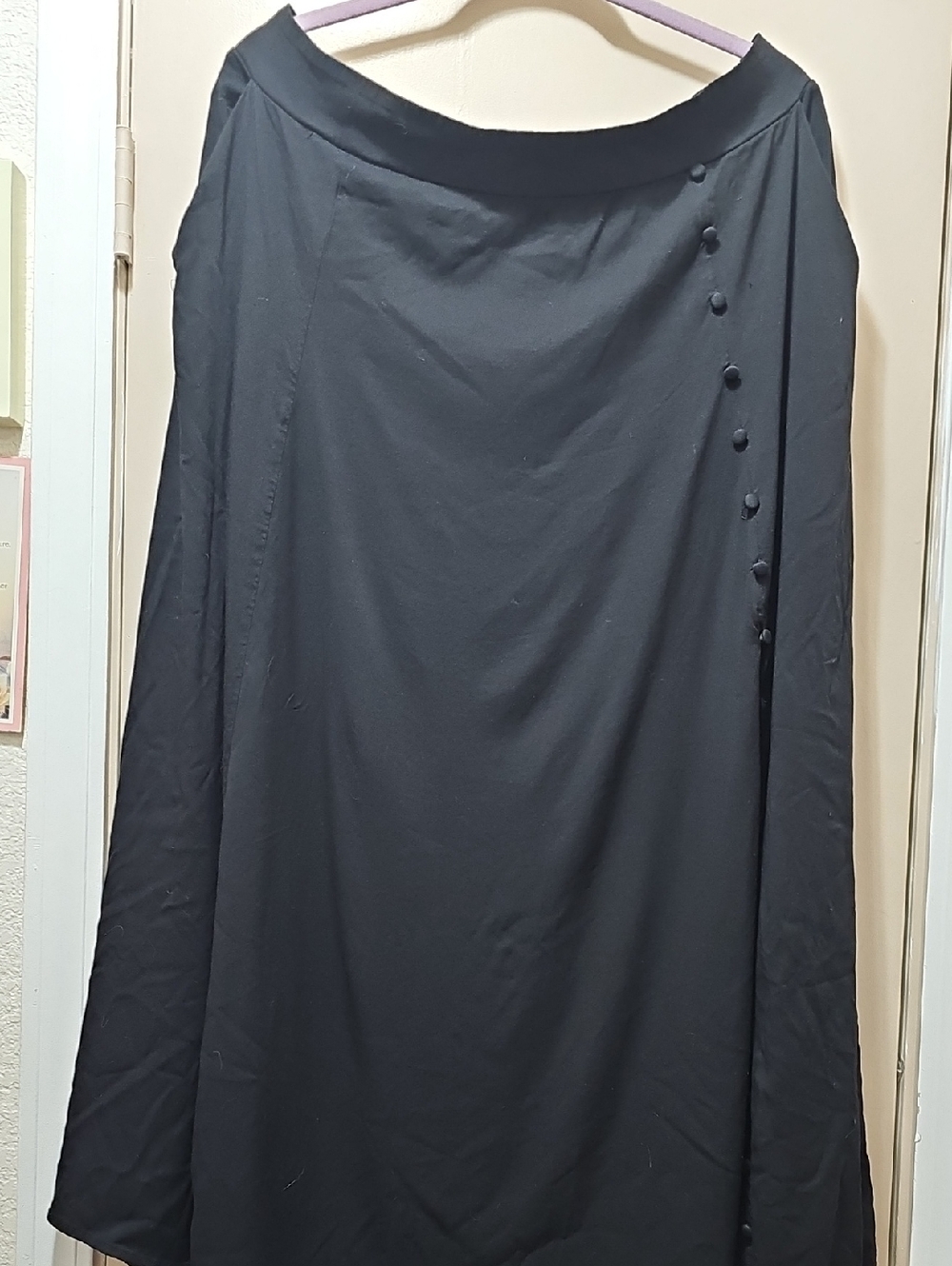 torrid Black A-Line Skirt with Side Button Detail